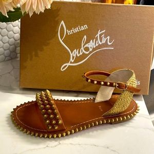 Christian Louboutin Cordorella Flat Calf Sandals
